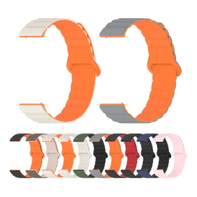 22mm Magnetic Silicone Watch Band Soft Durable Universal Loop Strap for Smartwatches and Traditional Watches